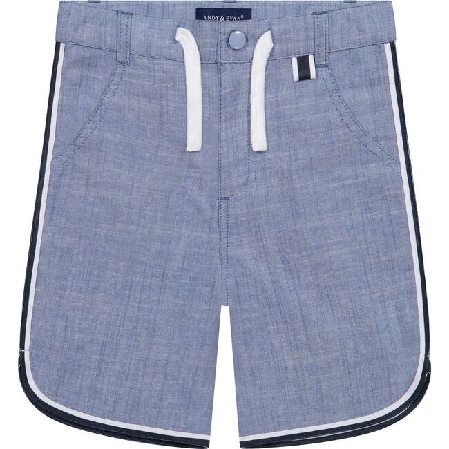 Piped Shorts, Blue - Shorts - 1