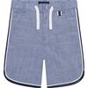 Piped Shorts, Blue - Shorts - 1 - thumbnail