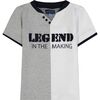 Henley Tee, White Grey - Shirts - 1 - thumbnail