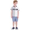 Henley Tee, White Grey - Shirts - 2