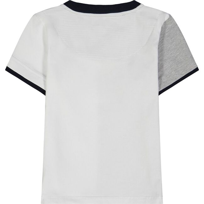 Henley Tee, White Grey - Shirts - 3