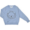 Lion Jumper, Baby Blue - Sweaters - 1 - thumbnail
