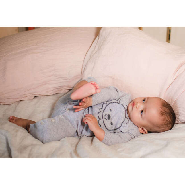 Lion Onesie, Grey - Onesies - 3