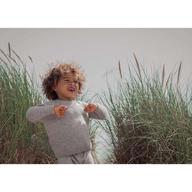 Fisherman Jumper, Grey - Sweaters - 3