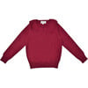 Collared Jumper, Berry Red - Sweaters - 1 - thumbnail