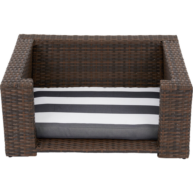 Wicker Pet Rattan Bed with Cushions