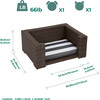 Wicker Pet Rattan Bed with Cushions - Pet Beds - 4