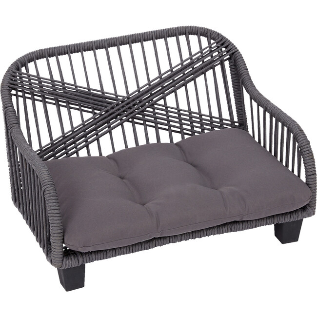 Rope Woven Pet Bed Settee with Cushion - Pet Beds - 4