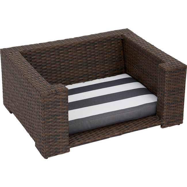 Wicker Pet Rattan Bed with Cushions - Pet Beds - 5