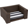 Wicker Pet Rattan Bed with Cushions - Pet Beds - 5