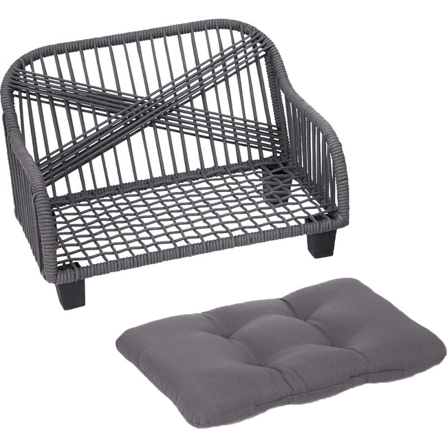 Rope Woven Pet Bed Settee with Cushion - Pet Beds - 6