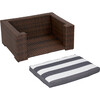 Wicker Pet Rattan Bed with Cushions - Pet Beds - 7