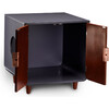Dyad Mid Century Wooden Cat Litter Box Cabinet and Side Table, Mocha Walnut - Pet Crates & Kennels - 7 - thumbnail