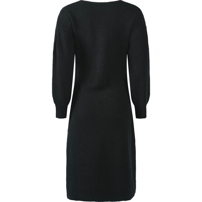 Women's Maternity Eva Sweater Dress, Black - Dresses - 1
