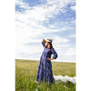 Women's Talia Maxi Dress, Bagru Blue Block - Dresses - 2