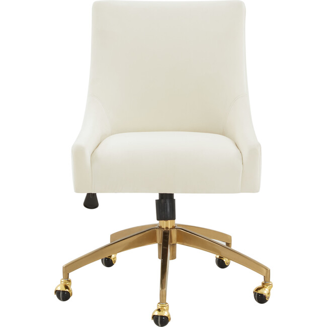 Jakob Adjustable Swivel Desk Chair, Cream