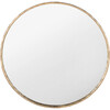 Renee Round Metal Mirror, Gold - Mirrors - 1 - thumbnail