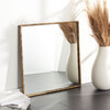 Yvette Square Metal Mirror, Gold - Mirrors - 2