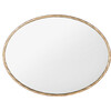 Jebediah Oval Metal Mirror, Gold - Mirrors - 1 - thumbnail