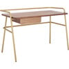 Regis Metal And Wood Desk, Natural - Desks - 2