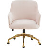 Kierstin Adjustable Swivel Desk Chair, Pink - Desk Chairs - 1 - thumbnail