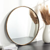 Renee Round Metal Mirror, Gold - Mirrors - 2