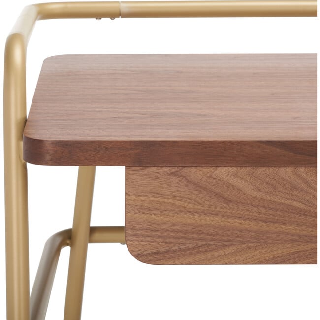 Regis Metal And Wood Desk, Natural - Desks - 3