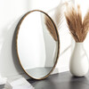 Jebediah Oval Metal Mirror, Gold - Mirrors - 2