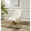 Jakob Adjustable Swivel Desk Chair, Cream - Desk Chairs - 2