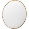 Renee Round Metal Mirror, Gold - Mirrors - 3
