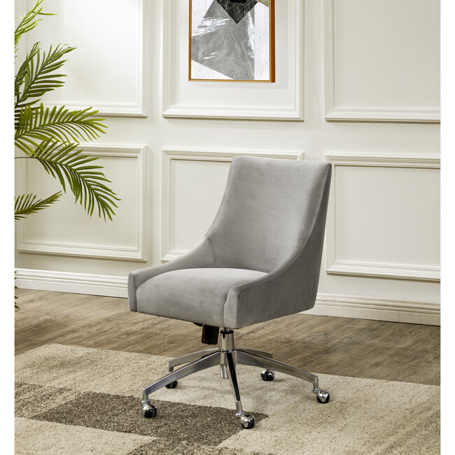 Jakob Adjustable Swivel Desk Chair, Grey
