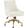 Jakob Adjustable Swivel Desk Chair, Cream - Desk Chairs - 3