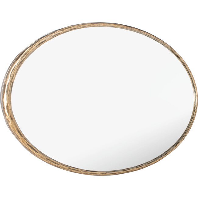 Jebediah Oval Metal Mirror, Gold - Mirrors - 3