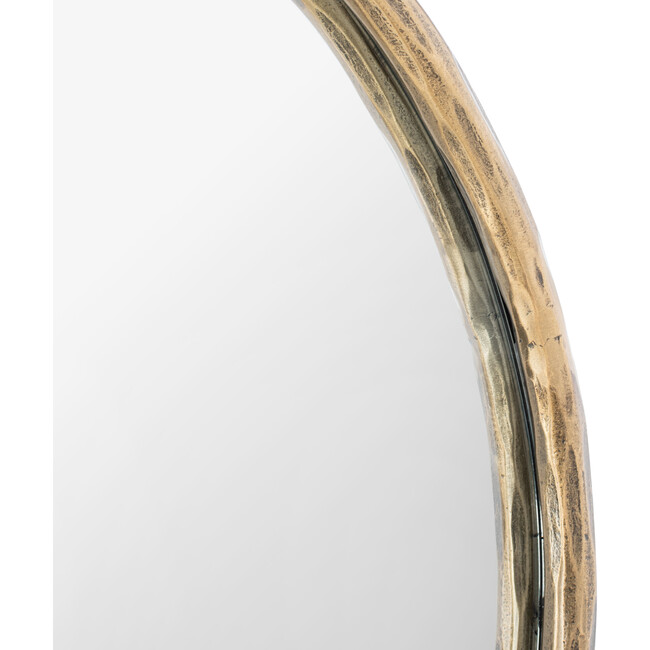 Jebediah Oval Metal Mirror, Gold - Mirrors - 4
