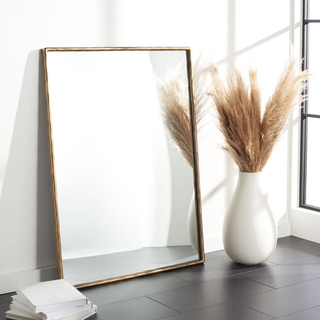 Trish Large Rectangle Metal Mirror, Gold - Mirrors - 2