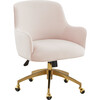 Kierstin Adjustable Swivel Desk Chair, Pink - Desk Chairs - 3 - thumbnail
