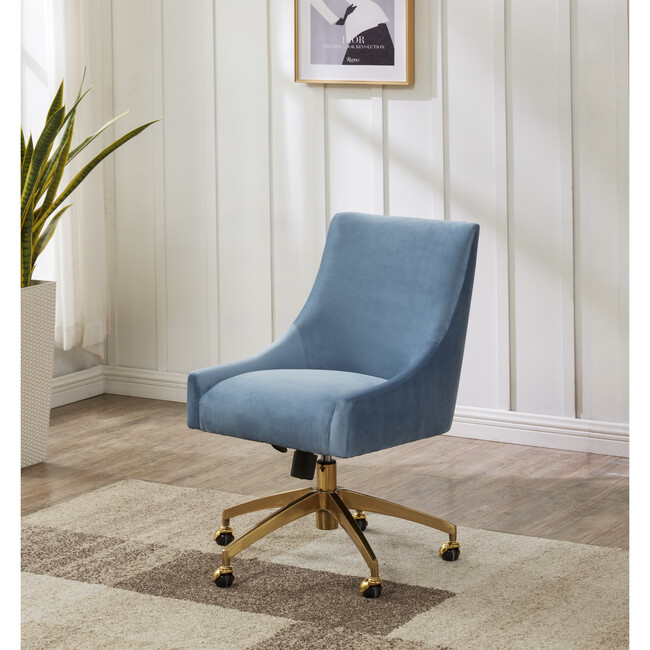 Jakob Adjustable Swivel Desk Chair, Blue
