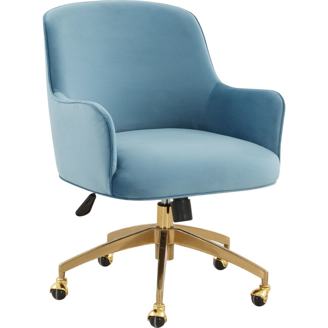 Kierstin Adjustable Swivel Desk Chair, Blue - Desk Chairs - 3