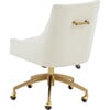 Jakob Adjustable Swivel Desk Chair, Cream - Desk Chairs - 5