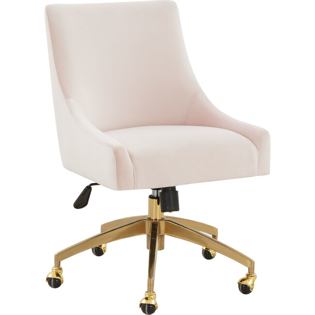 Jakob Adjustable Swivel Desk Chair, Pink - Desk Chairs - 3
