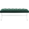 Tourmaline Tufted Acrylic Bench, Blue - Accent Seating - 1 - thumbnail