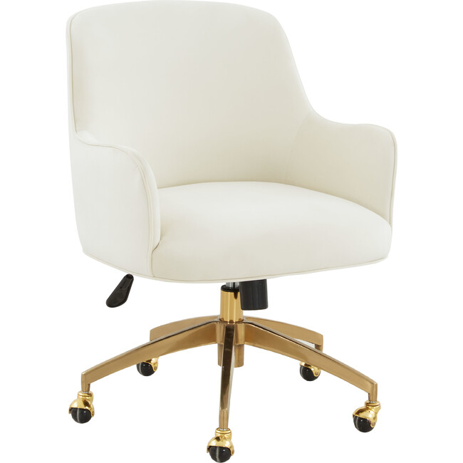 Kierstin Adjustable Swivel Desk Chair, Cream - Desk Chairs - 3