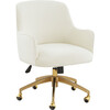 Kierstin Adjustable Swivel Desk Chair, Cream - Desk Chairs - 3