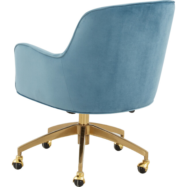 Kierstin Adjustable Swivel Desk Chair, Blue - Desk Chairs - 5