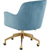 Kierstin Adjustable Swivel Desk Chair, Blue - Desk Chairs - 5 - thumbnail