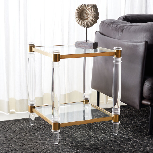 Isabelle Acrylic Accent Table, Clear