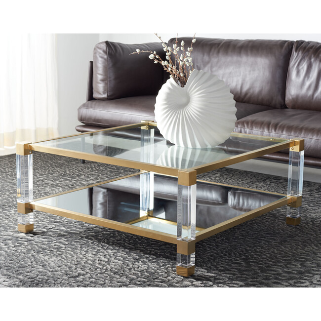 Angie Acyrlic Coffee Table, Clear - Accent Tables - 2