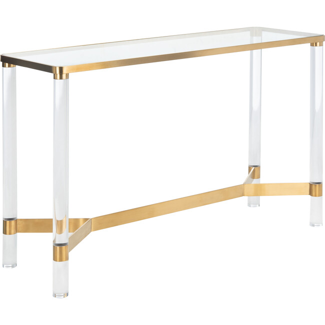 Suzanna Acrylic Console Table, Clear - Accent Tables - 3