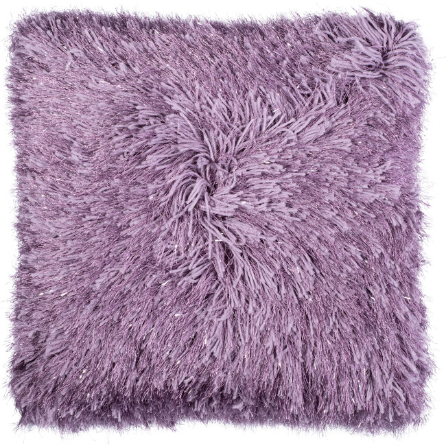 Shag Modish Metallic Pillow, Purple