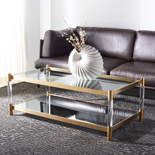 Shayla Acrylic Coffee Table, Clear - Accent Tables - 2